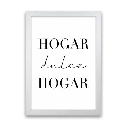 Home Sweet Home (spanish) Art Print by Seven Trees Design White Grain