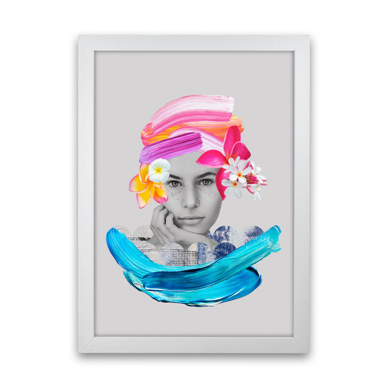 Imagination Girl Art Print by Seven Trees Design White Grain