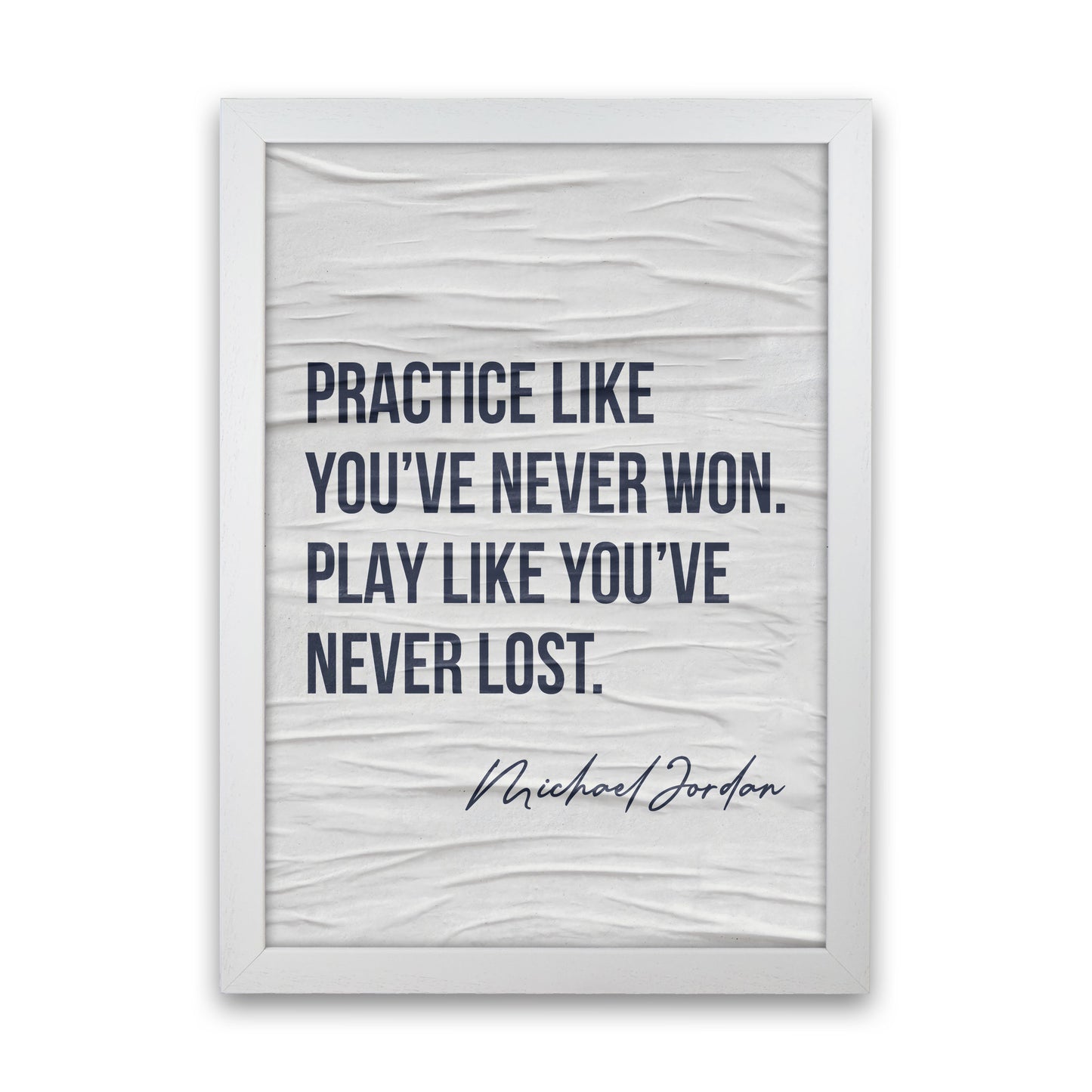 Michael Jordan Quote Art Print by Seven Trees Design White Grain