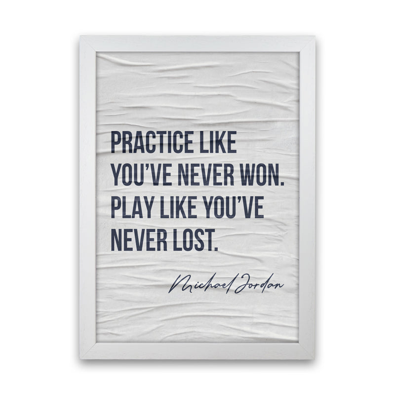 Michael Jordan Quote Art Print by Seven Trees Design White Grain