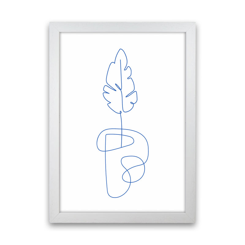 One Line Botanical Art Print by Seven Trees Design White Grain