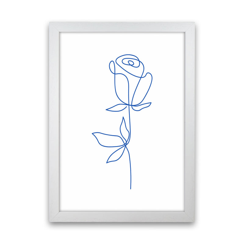 One Line Flower Art Print by Seven Trees Design White Grain