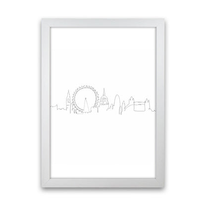 One Line London Art Print by Seven Trees Design White Grain