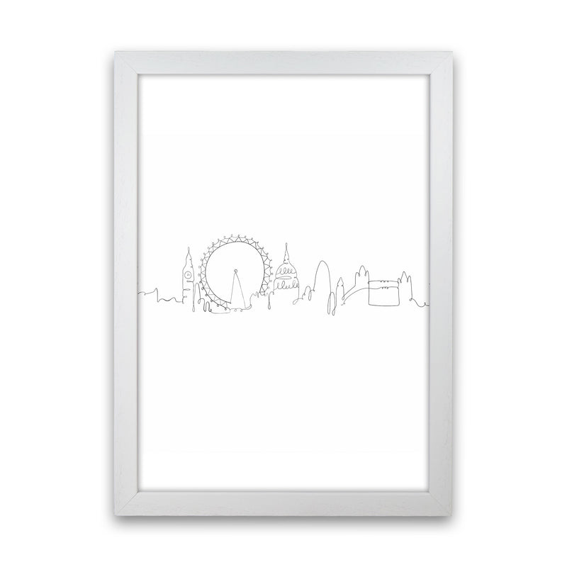One Line London Art Print by Seven Trees Design White Grain