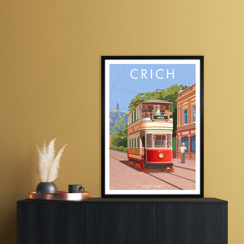 Derbyshire Crich Art Print by Stephen Millership A1 White Frame