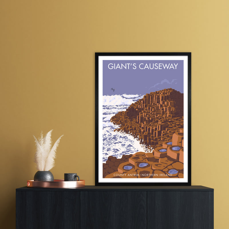 NI Giant'S Causeway Art Print by Stephen Millership A1 White Frame