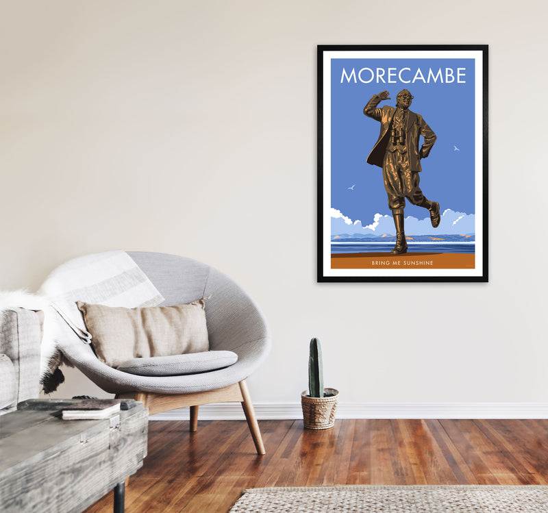 Morecambe by Stephen Millership A1 White Frame
