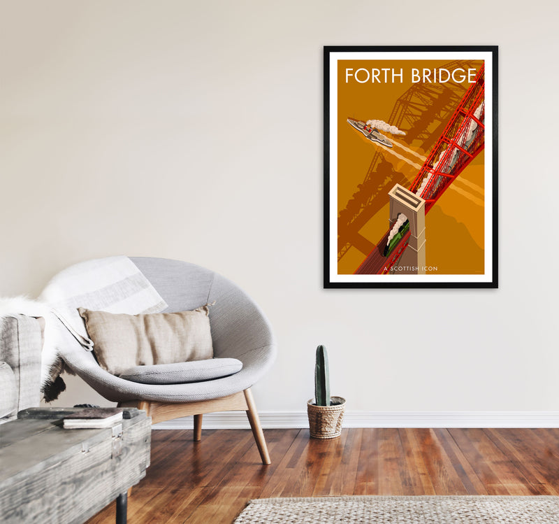 Forth Bridge by Stephen Millership A1 White Frame