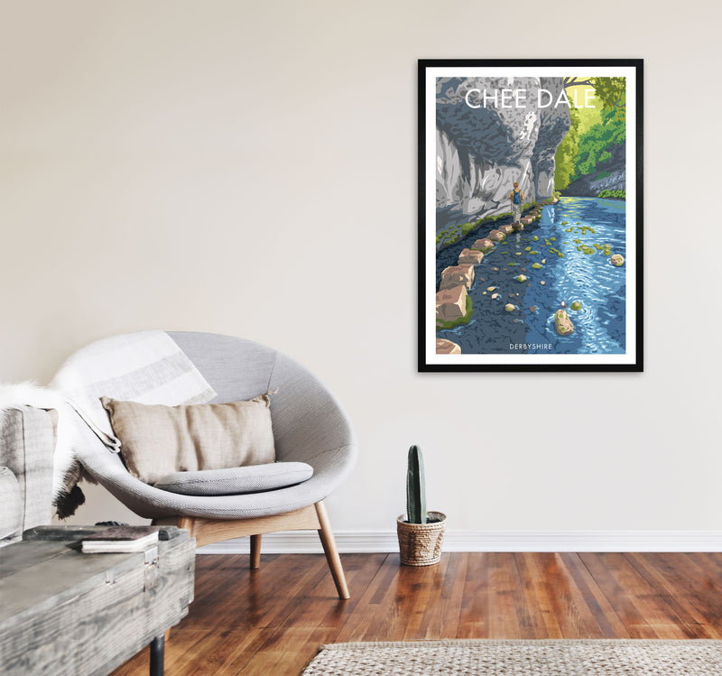 Chee Dale Art Print by Stephen Millership, Framed Wall Art A1 White Frame