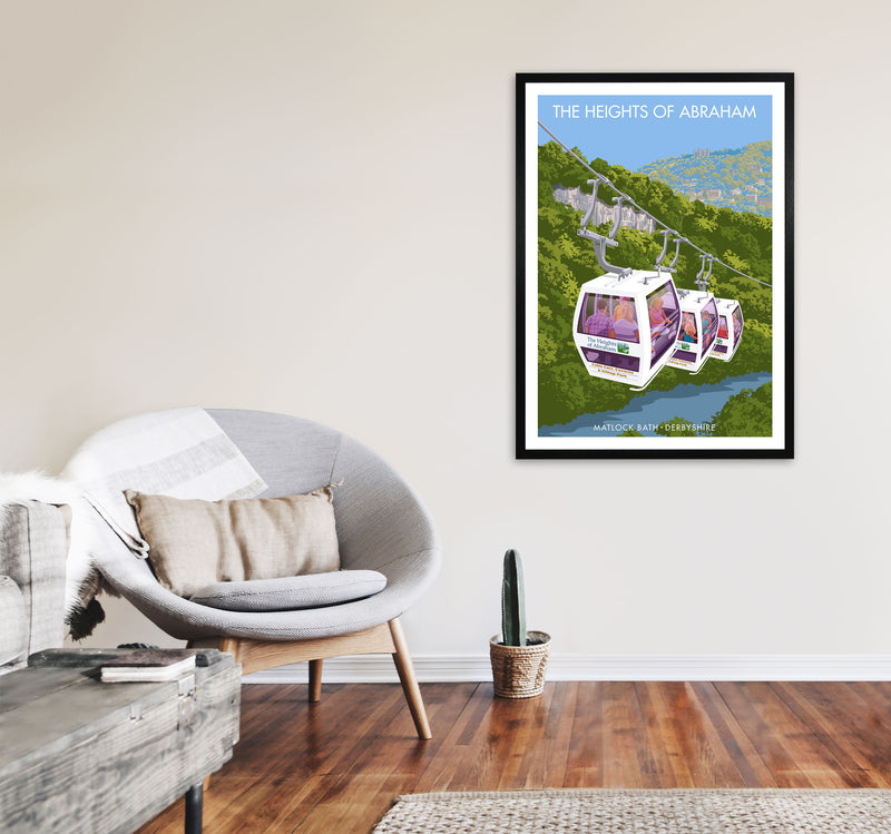 The Heights Of Abraham Art Print by Stephen Millership A1 White Frame