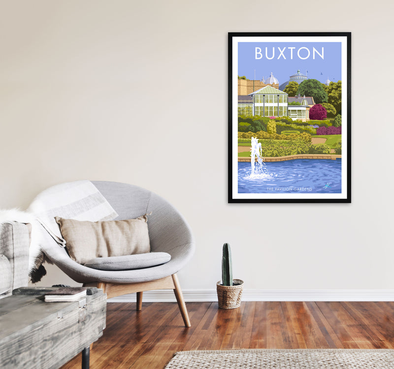 Buxton Derbyshire Travel Art Print by Stephen Millership A1 White Frame