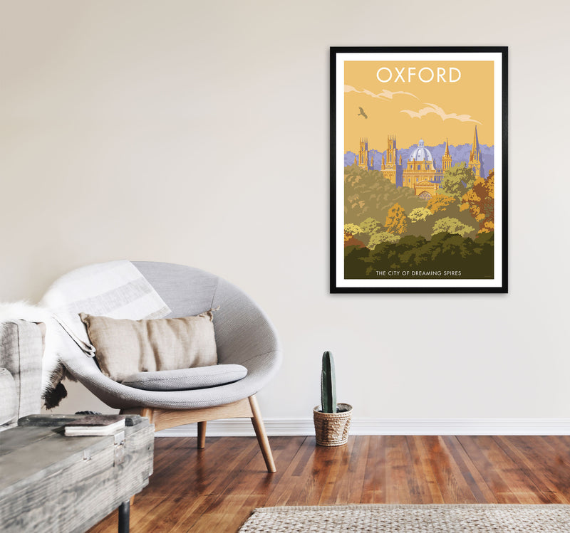 Oxford Travel Art Print by Stephen Millership A1 White Frame