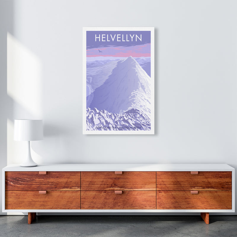The Lakes Helvellyn Winter Travel Art Print By Stephen Millership A1 Canvas