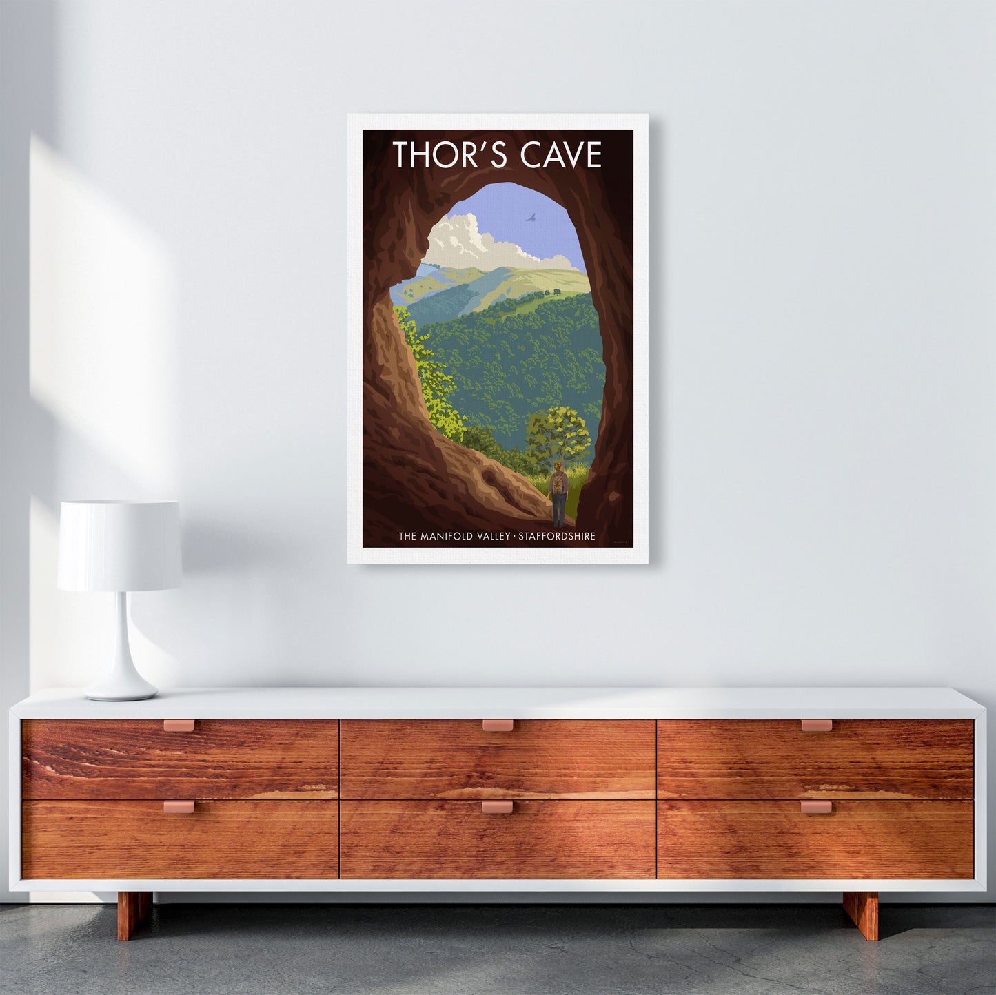 Staffordshire Thors Cave Travel Art Print by Stephen Millership A1 Canvas