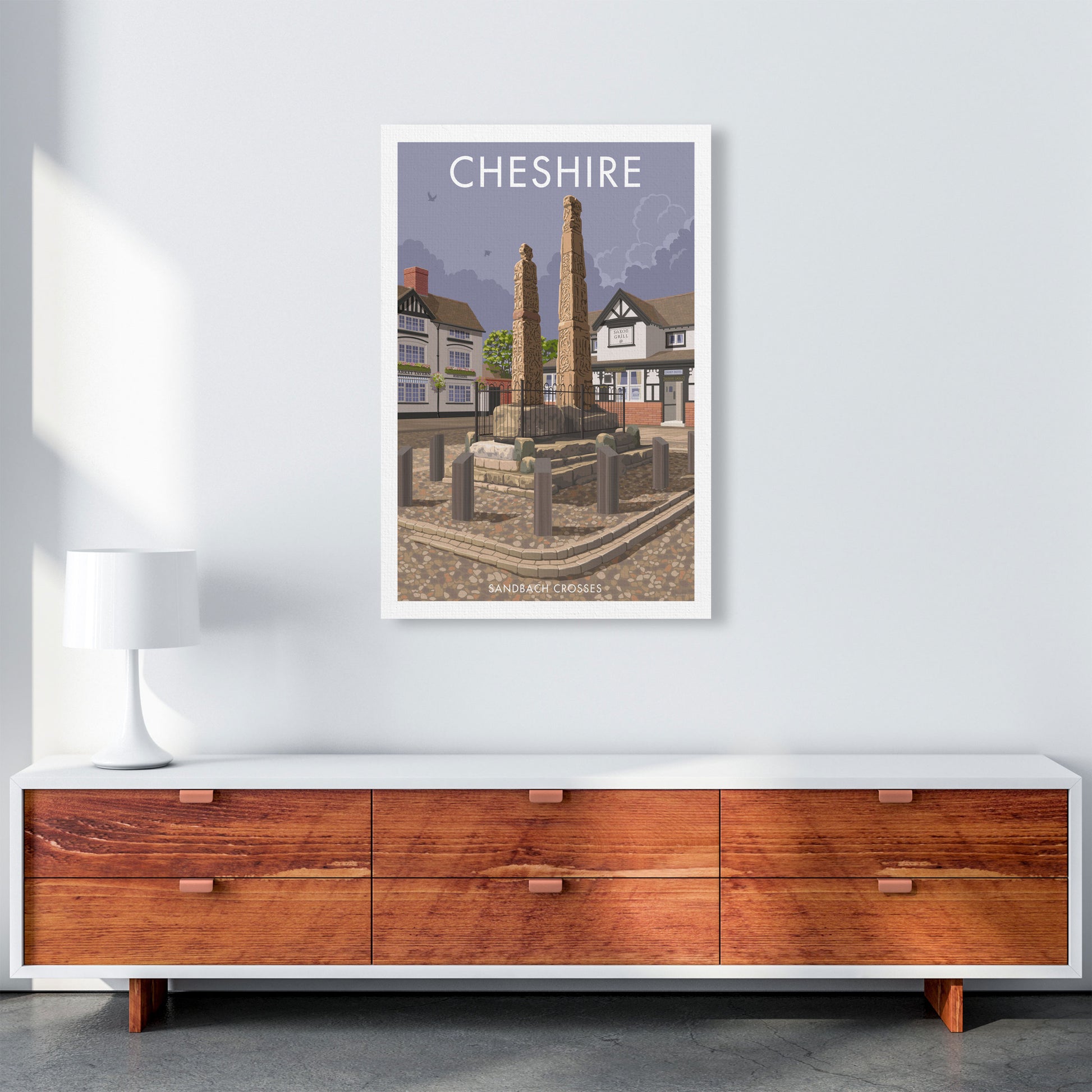 Cheshire Sandbach Travel Art Print by Stephen Millership A1 Canvas