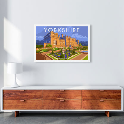 Yorkshire Landscape Art Print Vintage Travel Poster by Stephen Millership A1 Canvas