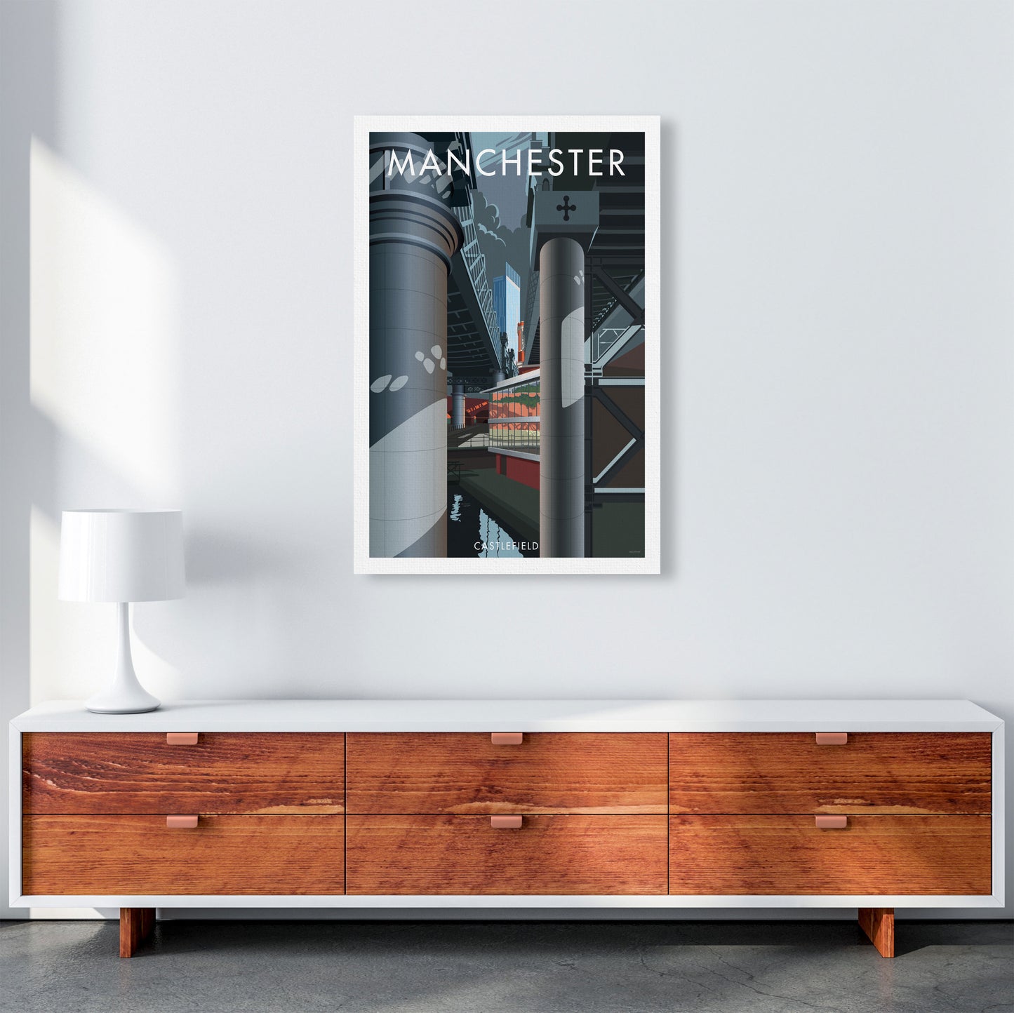 Manchester by Stephen Millership A1 Canvas