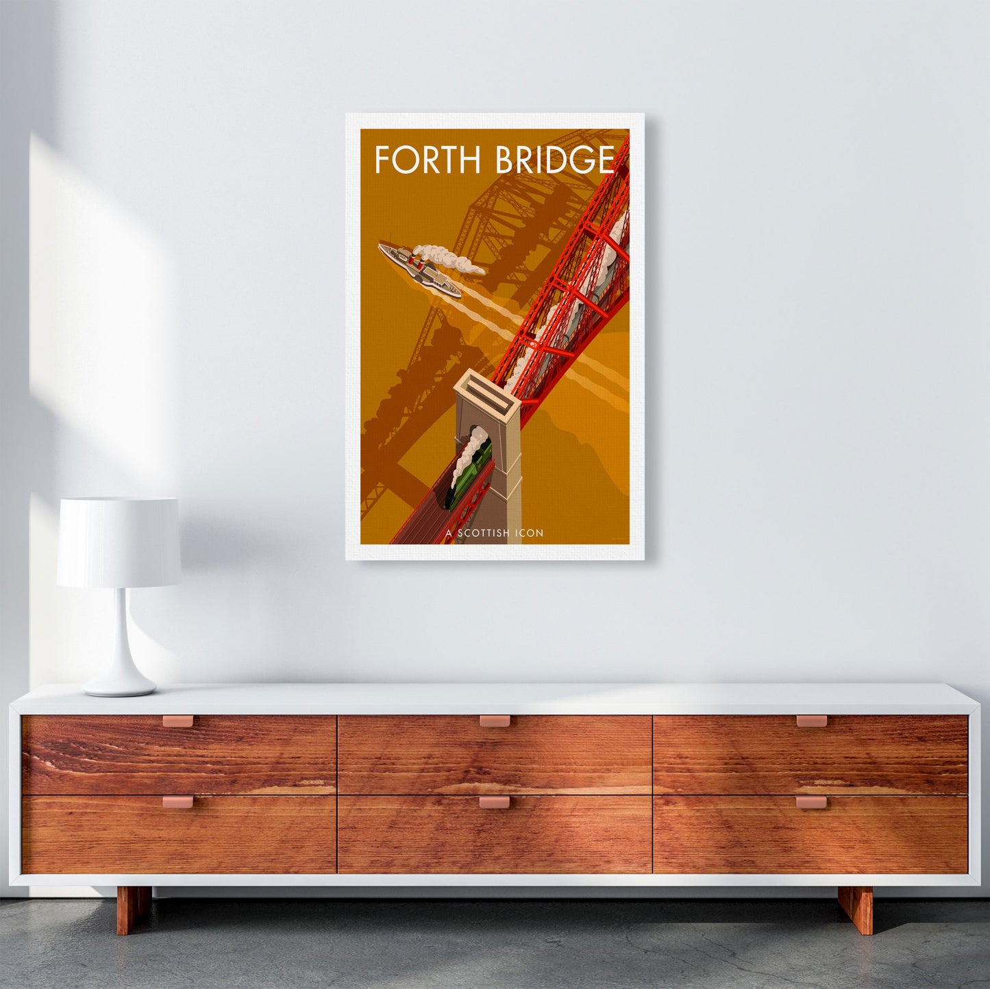 Forth Bridge by Stephen Millership A1 Canvas