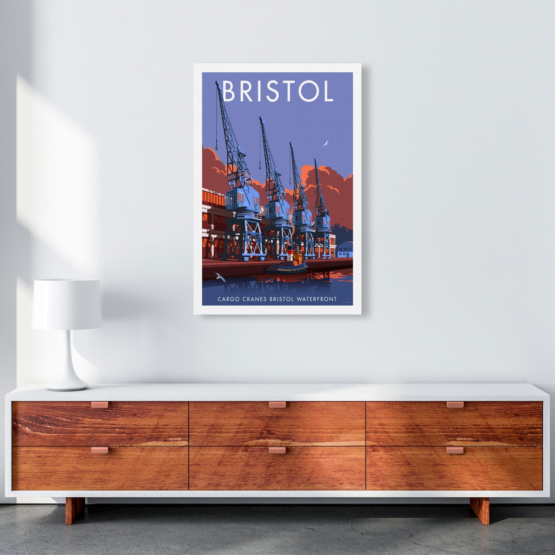 Bristol Waterfront Art Print by Stephen Millership A1 Canvas