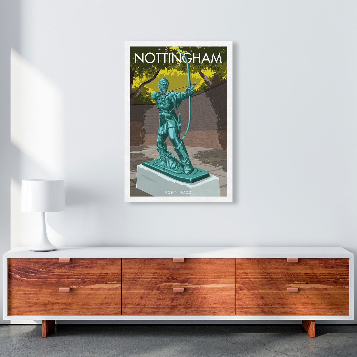 Nottingham Art Print by Stephen Millership A1 Canvas