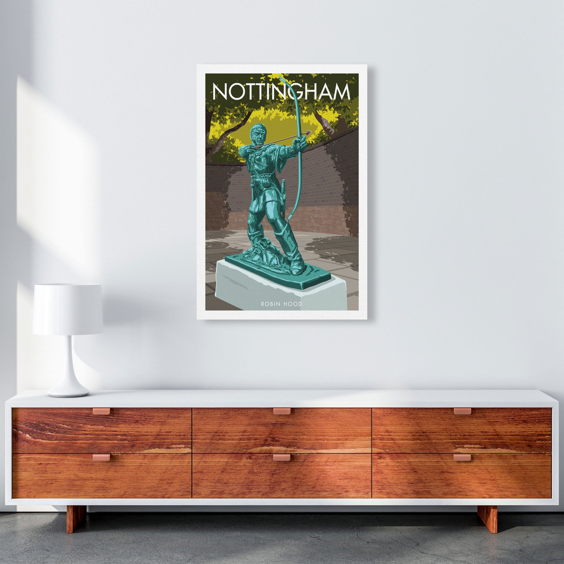 Nottingham Art Print by Stephen Millership A1 Canvas