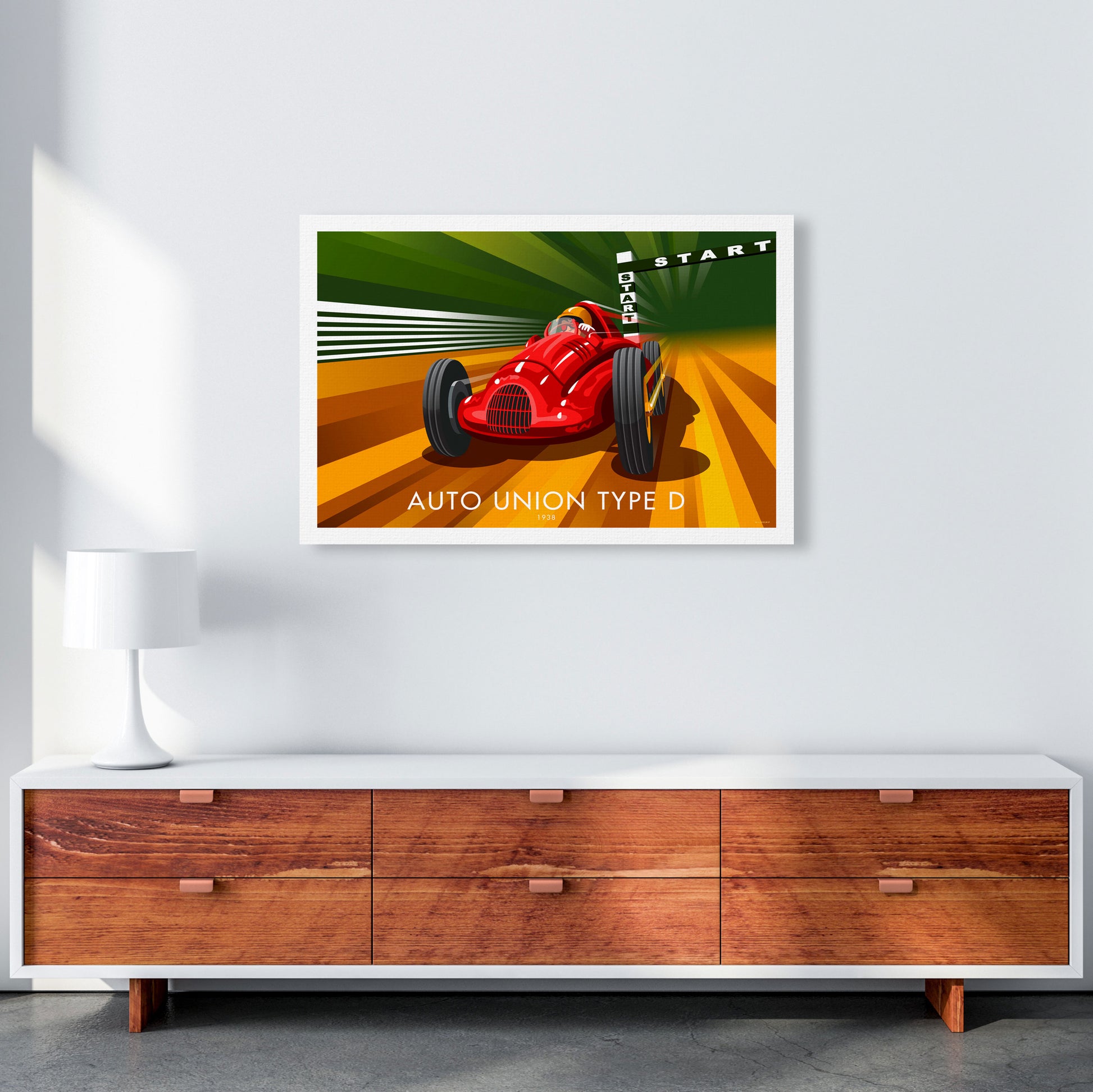 Auto Union Type D by Stephen Millership A1 Canvas