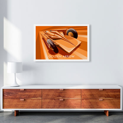 The Golden Arrow Art Print by Stephen Millership, Framed Transport Poster A1 Canvas