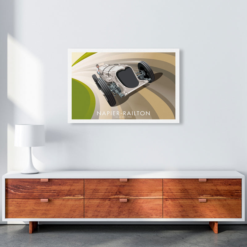 The Napier-Railton Art Print by Stephen Millership, Framed Transport Print A1 Canvas