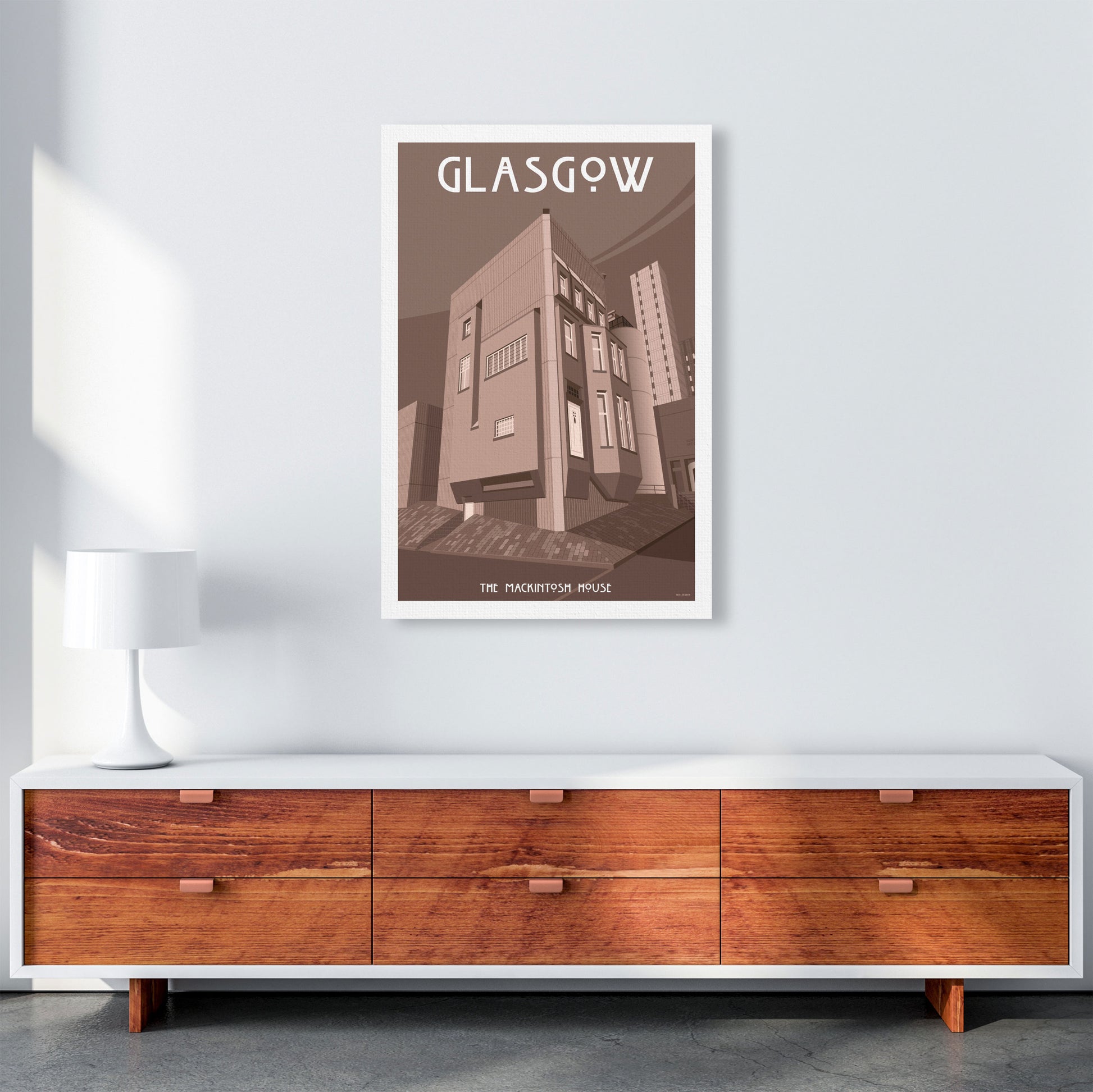 Glasgow Art Print by Stephen Millership A1 Canvas