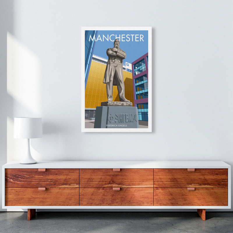 Manchester Framed Digital Art Print by Stephen Millership A1 Canvas