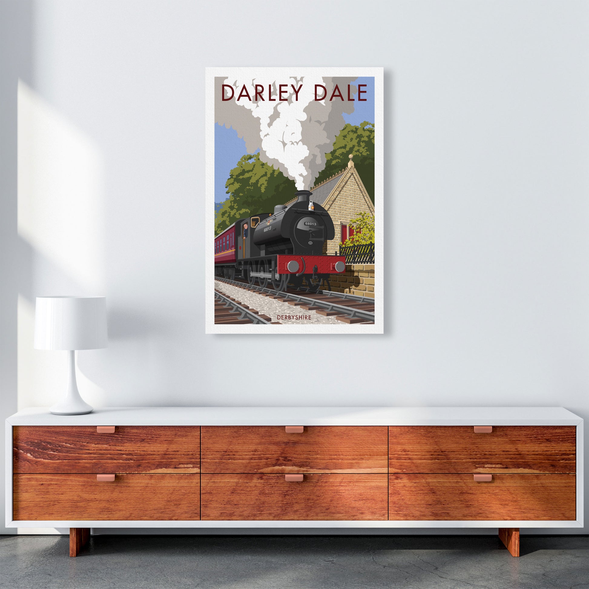 Darley Dale Derbyshire Travel Art Print by Stephen Millership A1 Canvas