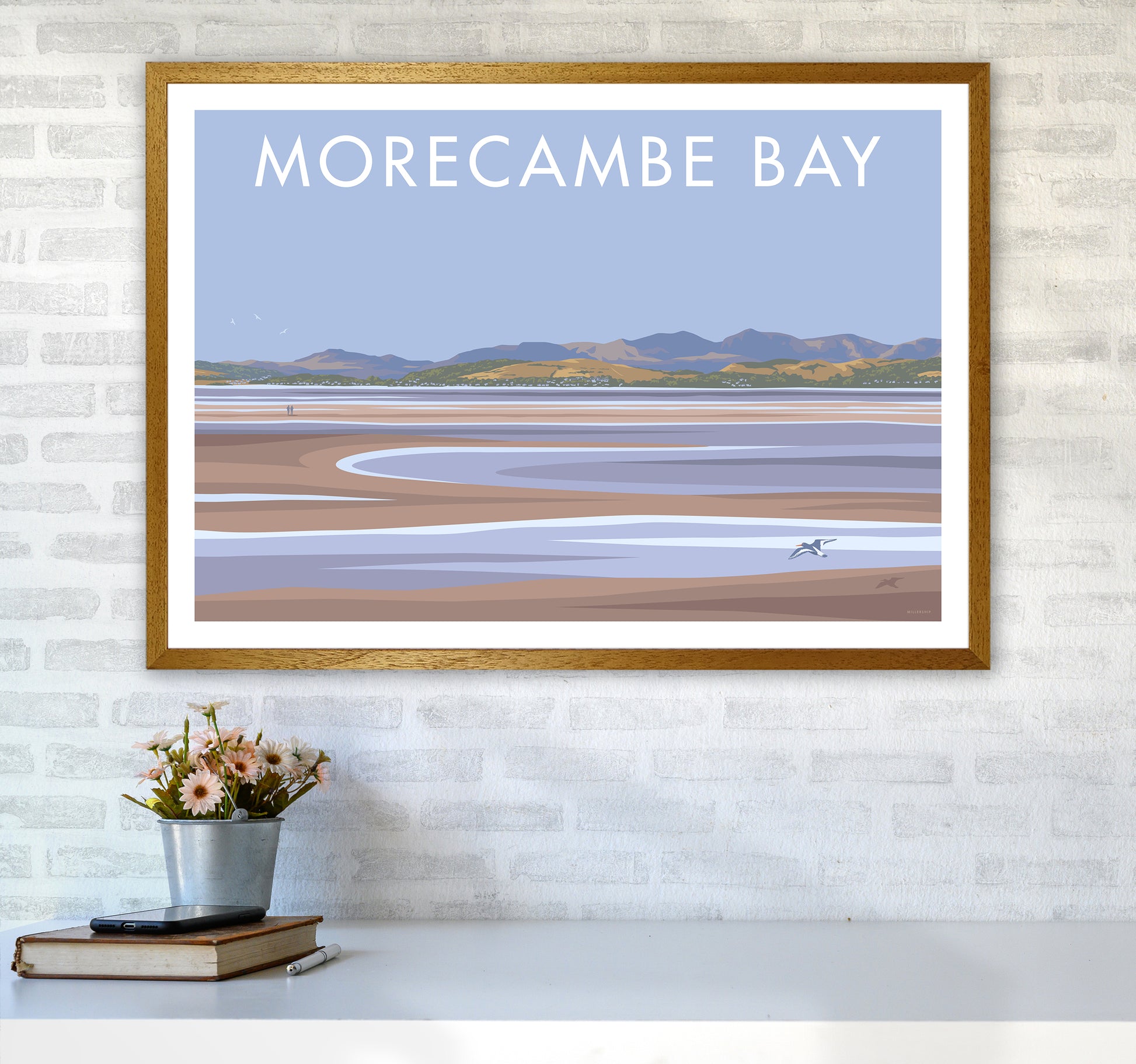 Morecambe Bay Travel Art Print By Stephen Millership A1 Print Only