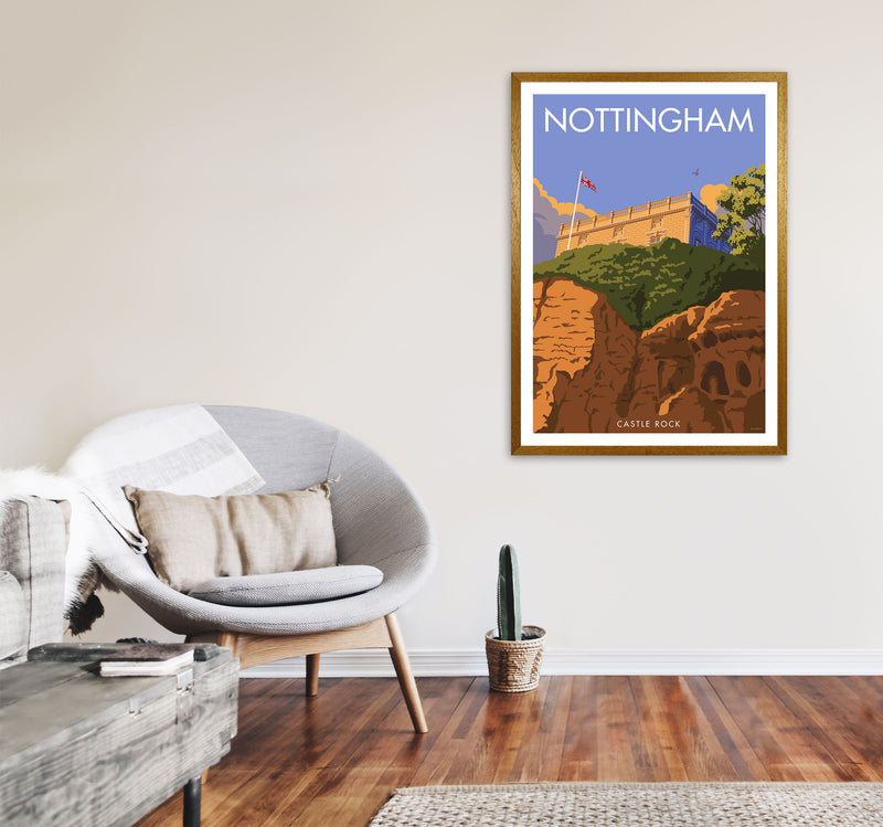 Castle Rock Nottingham Framed Digital Art Print by Stephen Millership A1 Print Only