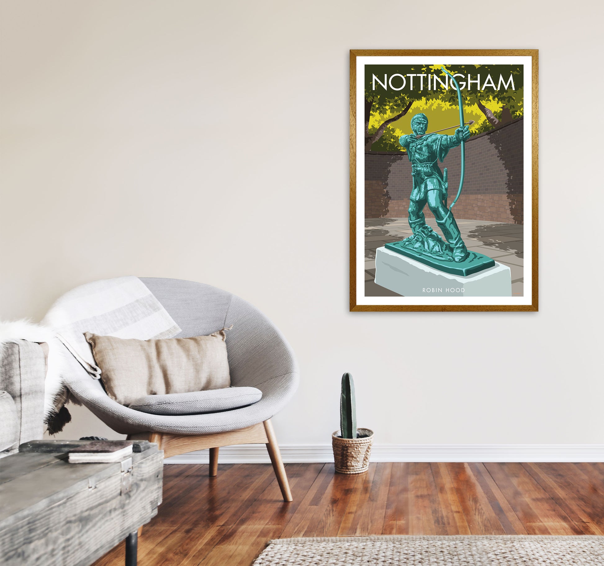 Nottingham Art Print by Stephen Millership A1 Print Only