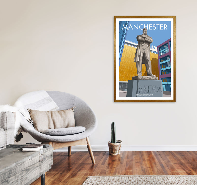 Manchester Framed Digital Art Print by Stephen Millership A1 Print Only