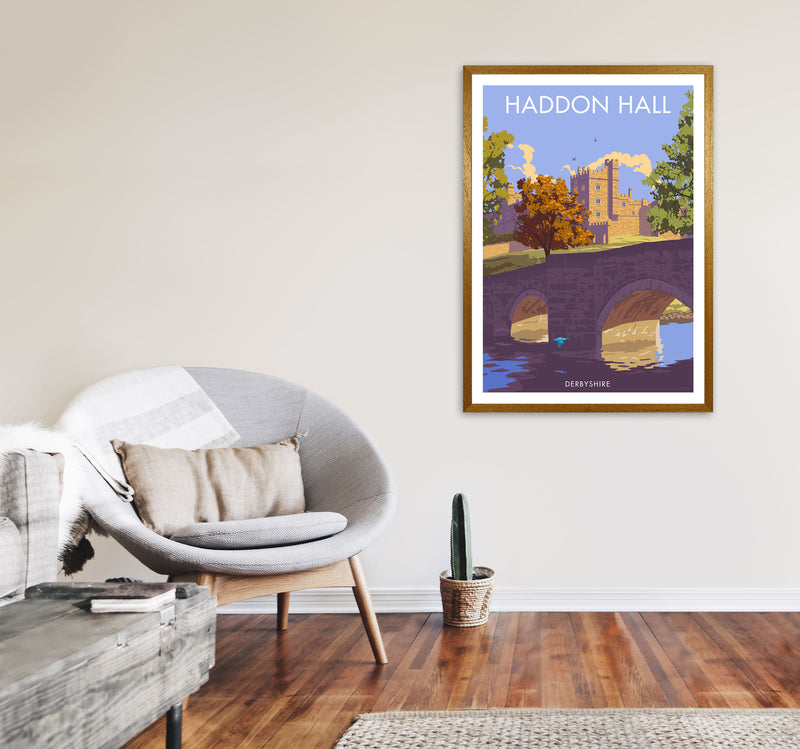 Haddon Hall Derbyshire Travel Art Print by Stephen Millership A1 Print Only