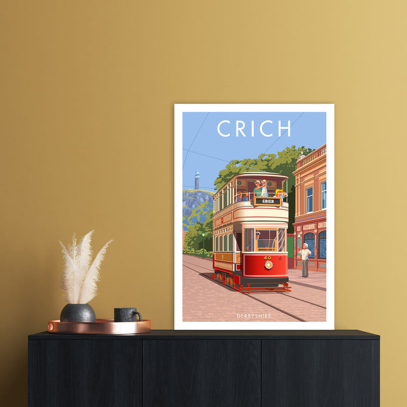Derbyshire Crich Art Print by Stephen Millership A1 Black Frame