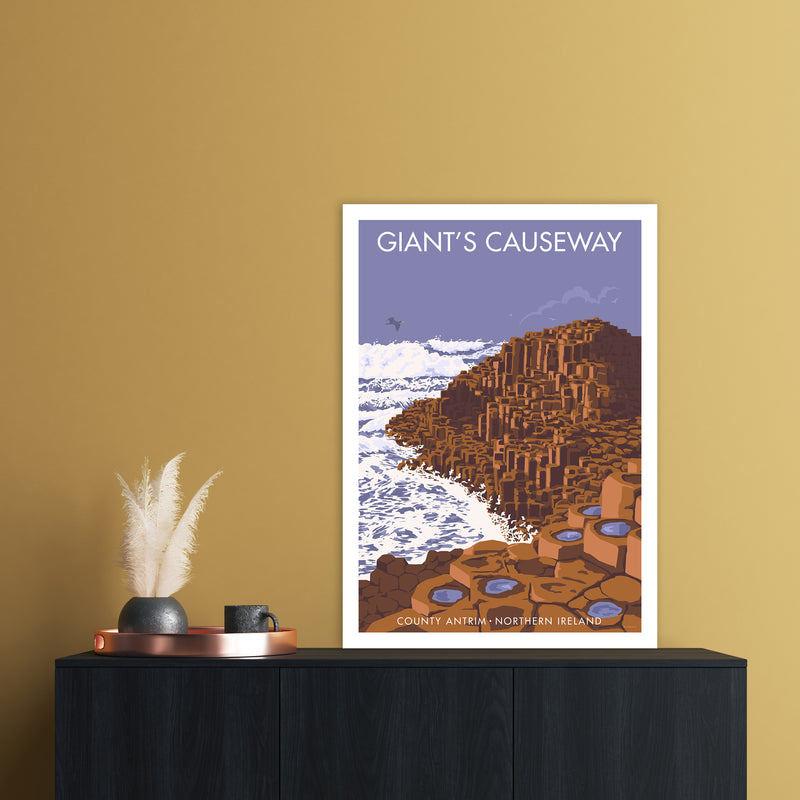 NI Giant'S Causeway Art Print by Stephen Millership A1 Black Frame