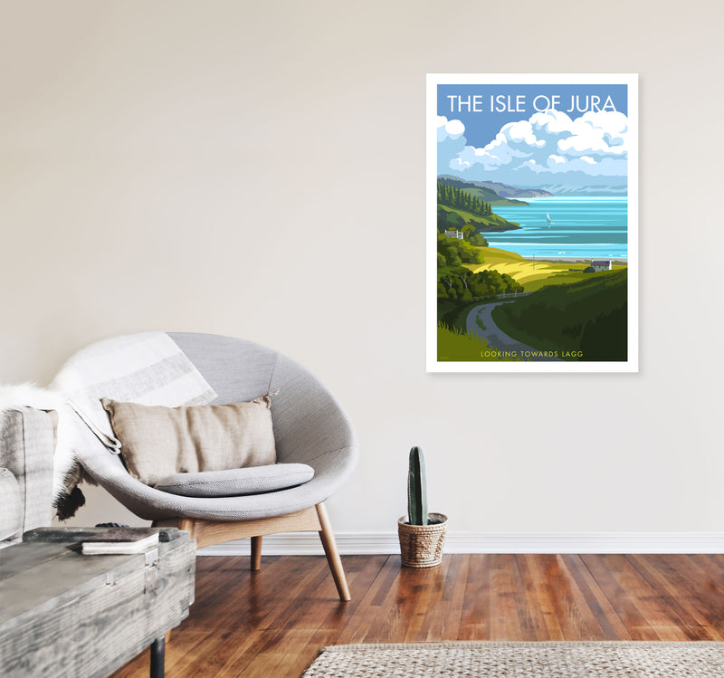 The Isle of Jura Art Print by Stephen Millership A1 Black Frame
