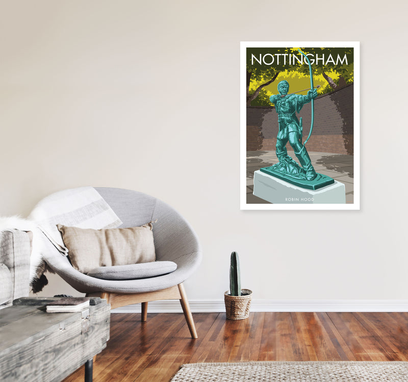 Nottingham Art Print by Stephen Millership A1 Black Frame