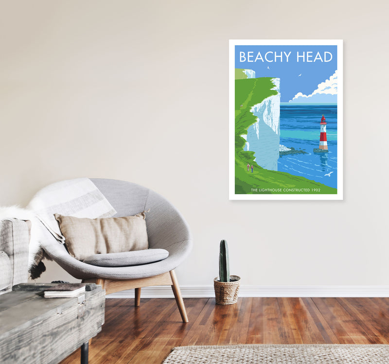 Beachy Head by Stephen Millership A1 Black Frame