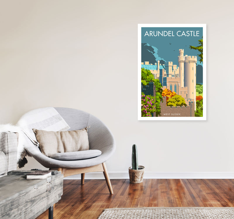 Arundel Castle Sussex Art Print by Stephen Millership A1 Black Frame