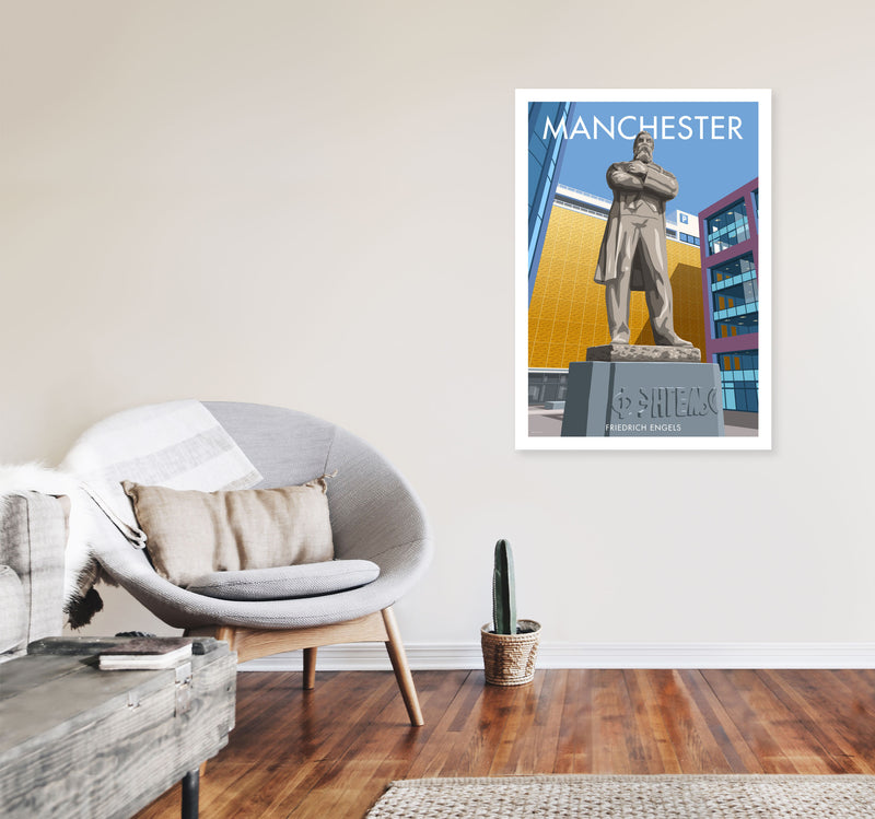 Manchester Framed Digital Art Print by Stephen Millership A1 Black Frame
