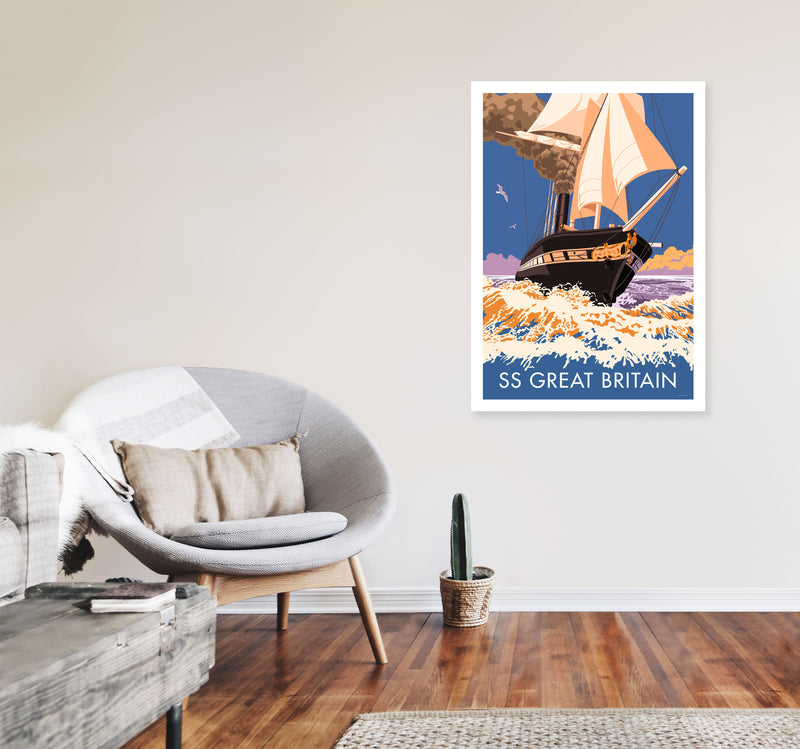 SS Great Britain Art Print by Stephen Millership A1 Black Frame