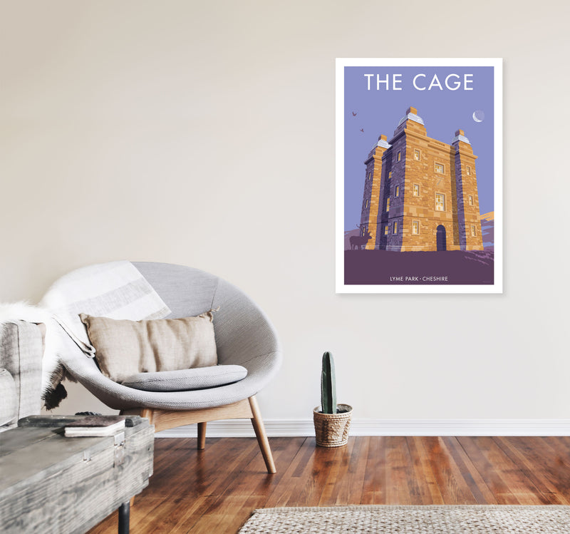 The Cage Art Print by Stephen Millership A1 Black Frame