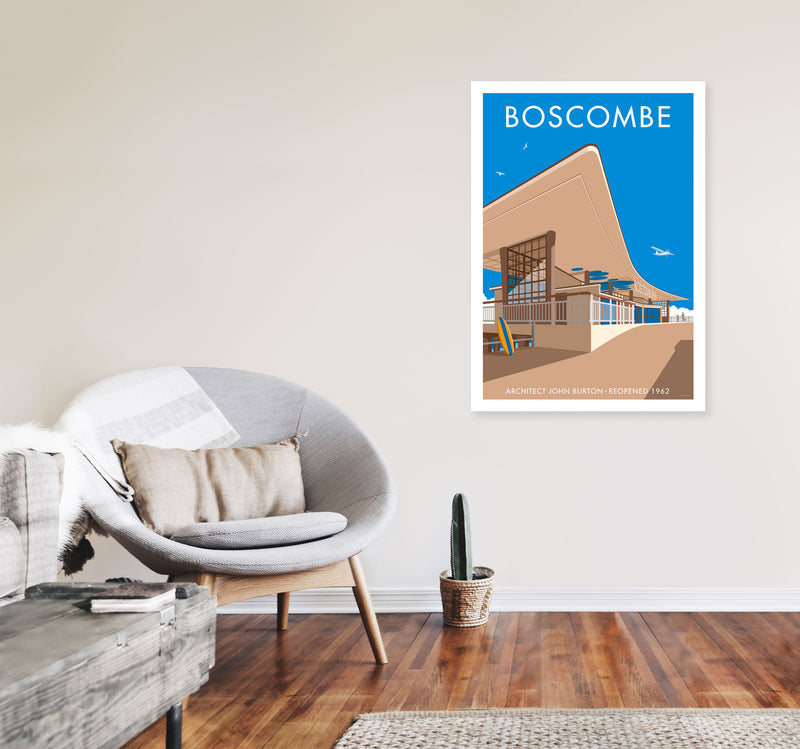 Boscombe Framed Digital Art Print by Stephen Millership A1 Black Frame