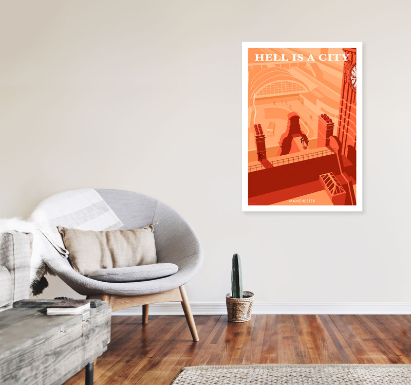Manchester Art Print by Stephen Millership A1 Black Frame