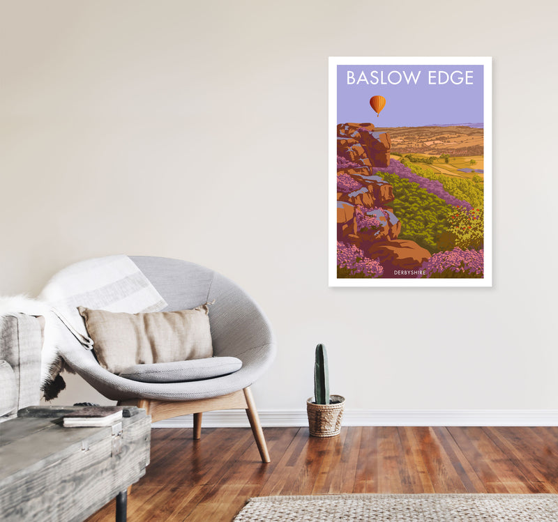 Baslow Edge Derbyshire Travel Art Print by Stephen Millership A1 Black Frame
