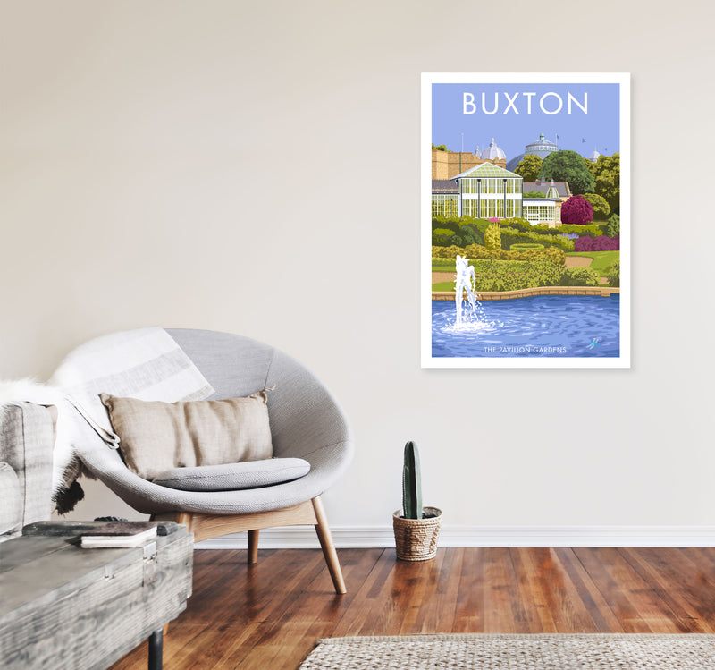 Buxton Derbyshire Travel Art Print by Stephen Millership A1 Black Frame