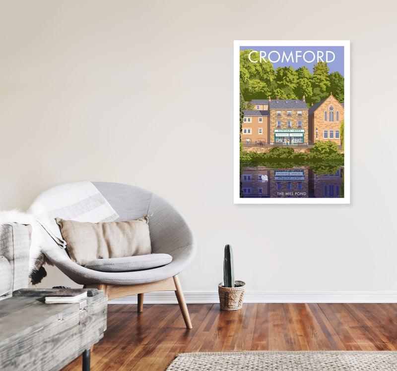 Cromford Derbyshire Travel Art Print by Stephen Millership A1 Black Frame